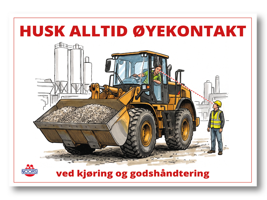 Laminert plakat A3 - Øyekontakt maskin
