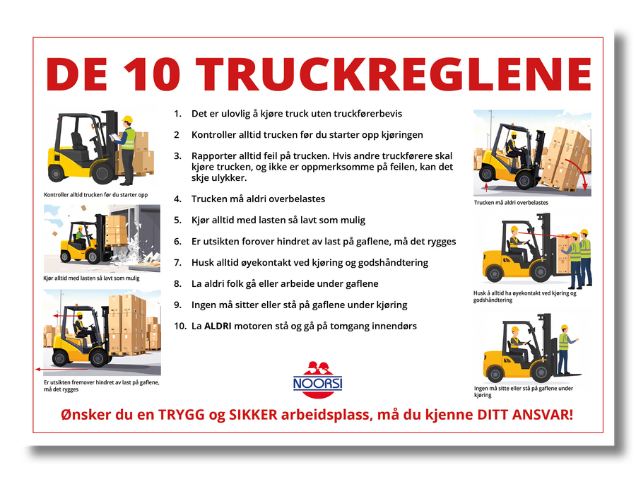 Plakat A4 - De 10 truckreglene